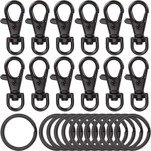 24Pcs Metal Swivel Clasps Lanyard Snap Hook Premium Lobster Claw Clasp Keychain - Picture 1 of 5