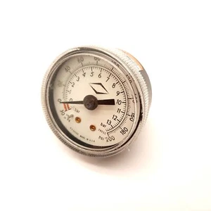 U.S. Gauge 30 HG-0-200 PSI Pressure Gauge 30inHg to 200 PSI Rear 1/8 NPT OD 2.1" - Picture 1 of 4
