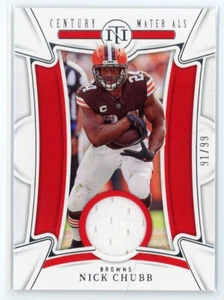 2022 Panini National Treasures Century Materials NICK CHUBB Jersey  /99 - Picture 1 of 2