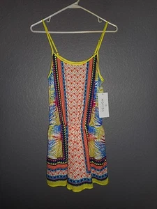 Jealous Tomato Southwestern Cami Border Romper- Party Club Cocktail-Small  NWT! - Picture 1 of 7