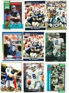 TROY AIKMAN 16 CARD LOT 1990 THRU 1997 DALLAS COWBOYS - Picture 1 of 2