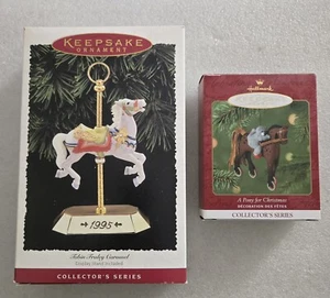 Hallmark Keepsake Ornament 1995 Tobin Fraley Carousel Horse And One Free - Picture 1 of 6