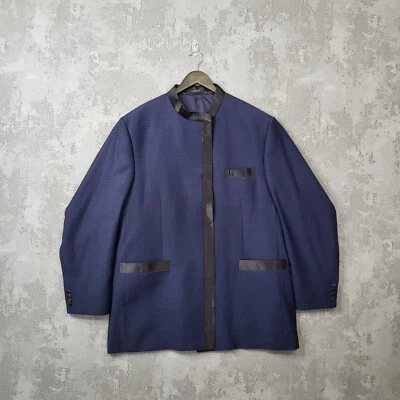 StudioSuits Blazer Mens 54L Blue Superfine Wool Open-Front Dinner Jacket - Image 1 of 4