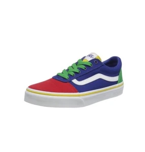 Vans Old Skool Skate Color Block Red Blue Green Youth Teen Sz 7 Wmns 8.5 Men’s 7 - Picture 1 of 6