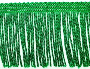 Borde de flecos de cadena de 2 pulgadas 10 yardas en color verde Kelly - Imagen 1 de 1