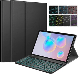 For Samsung Galaxy Tab S6 10.5 2019 Case + Backlit Bluetooth Keyboard Cover - Picture 1 of 24