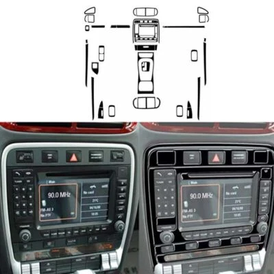 Kit de embellecedor de cubierta para Porsche Cayenne Sport SUV interior completo 2003-2010 negro brillante Foto 1 de 4