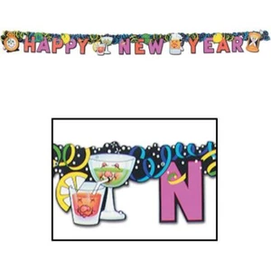 New Years Eve Party Supplies 5 Foot Streamer Paper 6" x 60" Wall Decoration - Picture 1 of 1