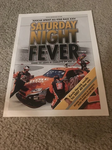 2008 NASCAR SPRINT ALL-STAR RACE XXIV CHARLOTTE Poster Print Ad TONY STEWART Cover