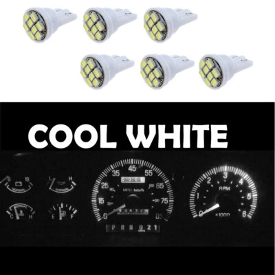 Gauge Cluster LED Lights Dash Bulbs 6000K White For Ford 87-91 Bronco F150 Truck - Image 1 of 4