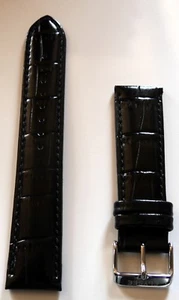 Neu hochwertiges Elysee Uhrenband Uhrenarmband Leder schwarz 22mm E42 - Bild 1 von 2