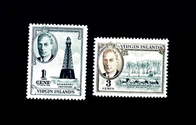 VIRGIN ISLANDS Stamp Lot - 1952 King George VI Pictorial Issue Mint OG NH r57🔥 - Image 1 of 2
