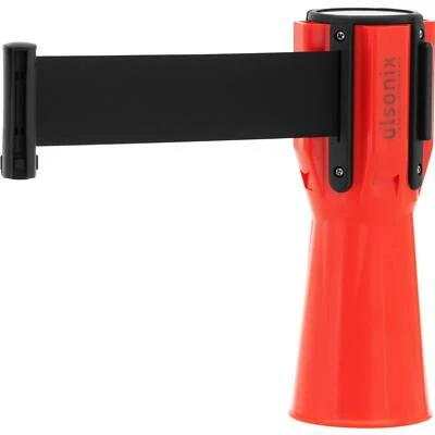 ULSONIX Absperrgurt Kegelaufsatz 3 m Absperrband für Pylonen Kunststoff Nylon Kegel