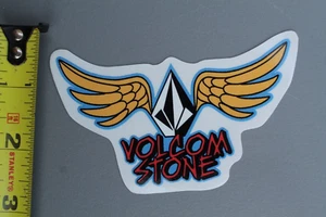 Volcom Stone Clear Crystal Wings Red Yellow VC2 Original Skateboarding STICKER - Picture 1 of 6