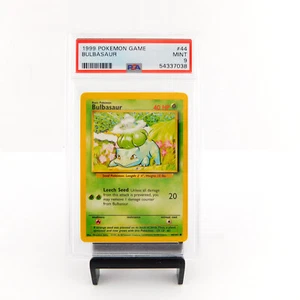 1999 Pokemon Card PSA 9 MINT Card Base set Unlimited #44 Bulbasaur - Picture 1 of 2