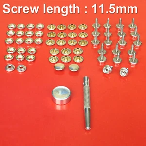 20pc-Boat Cover / Canopy Snap Fastener 316 Stainless Canvas To Screw Kit & Toos - Picture 1 of 6