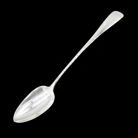 Antique 1808 English Georgian Sterling Silver Platter Serving Spoon NO MONO Cover