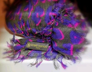 NEU LOUIS VUITTON LEO Schal Stola Fuchsia Original 2011 LV Retro Vintage - Bild 1 von 6