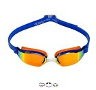 MP Michael Phelps XCEED Swimming Goggles Titanium Mirror Lens-Made in Italy