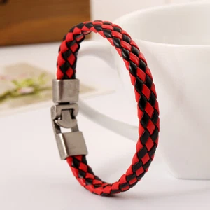 Unisex einfaches gewebtes Leder Mode Armband - Bild 1 von 8