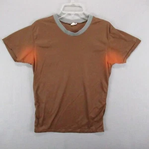 VINTAGE Kings Road Sears Shirt Adult Small Brown 100% Nylon Breathable Mens 70s - Picture 1 of 11