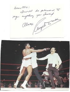 Angelo Dundee Muhammad Ali Boxing Trainer Autographed Government Postcard & Pic - Picture 1 of 1