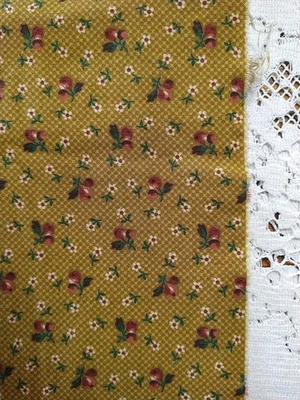 REMNANT Autumn Fare by Thimbleberries RJR Fabrics Gold Brown Cotton Fabric 20x24 - Image 1 of 3