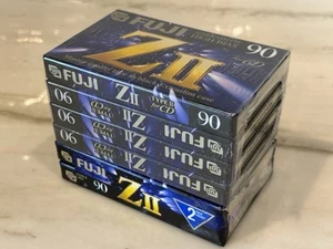 (6) Fuji ZII Z2 90 MINUTE LOT PACK SEALED NEW BLANK CASSETTE TAPES - Picture 1 of 3