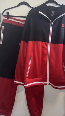 Akademiks Jogging Track Suit - Size XL- Red/white/black - Sweat Suit - Image 1 of 4