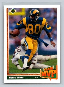 1991 Upper Deck Team MVP #464 Henry Ellard Los Angeles Rams Football Card - Picture 1 of 2