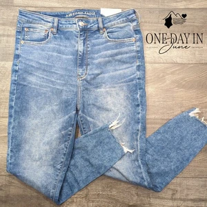 American Eagle Outfitters Super Hi Rise Jegging Jeans Size 16 - Picture 1 of 6