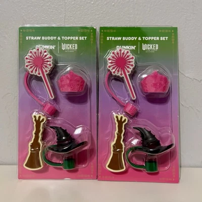 New Dunkin' Donuts X Wicked Collaboration Straw Buddy And Topper Set - Image 1 of 2