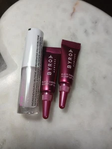2x Byroe Black Cherry Plumping Lip Oil sample tubes + TYS Plumping Lip Gloss - Picture 1 of 1