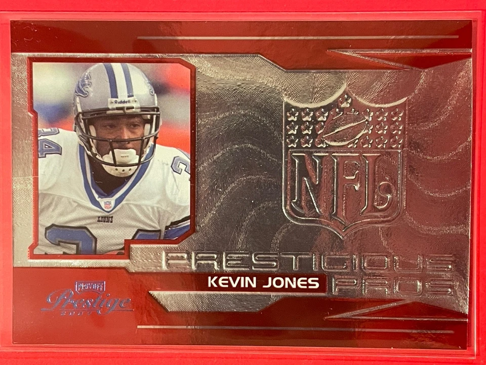 2007 Playoff Prestige Kevin Jones Prestigious Pros Red /750 #PP-5 Football Lions - Image 1 of 3