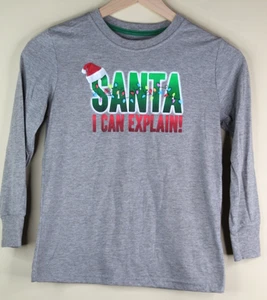 Santa I Can Explain Christmas Long Sleeve T-Shirt Kids Size Medium (8) - Picture 1 of 4