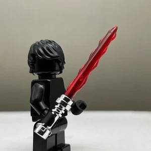 lego star wars hoja de sable de luz personalizada - rojo / llamativo - efecto llamarada - sin empuñadura - Imagen 1 de 3