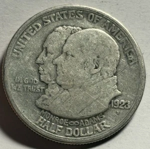1923-S Monroe Commemorative Half Dollar — Circulated - Picture 1 of 3