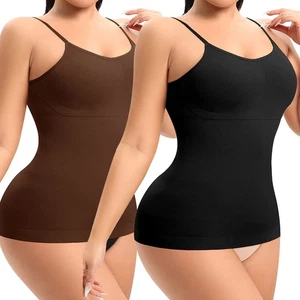 Top a compressione modellante da donna modellante controllo pancia camicetta modellante per il corpo - Foto 1 di 19
