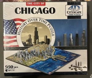 Neu & versiegelt Die Stadt Chicago 4D Stadtbild Geschichte im Laufe der Zeit Puzzle 950+ Stck. - Bild 1 von 6