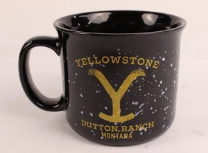 zak! Yellowstone Dutton Ranch Protect This Family Black Speckled Ceramic Mug - Picture 1 of 8