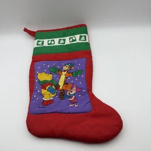 Vintage Disney Winnie Puuh Weihnachtsstrumpf Tigger Ferkel Weihnachtsdeko - Bild 1 von 9
