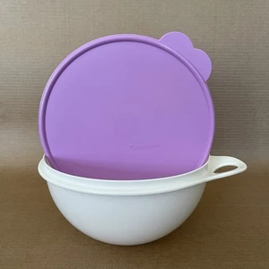 Contenedor de almacenamiento de mezcla Tupperware Thatsa Bowl Jr 12 tazas #2677, sello púrpura - Imagen 1 de 6