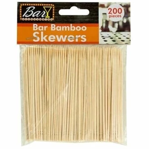 Handy Housewares 4" Bamboo Skewers for Appetizers - 200 Pack, Natural Wood... - Picture 1 of 5