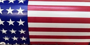 STEEL CITY GALV RURAL MAILBOX SPIRIT 1976 RED WHITE & BLUE USA FLAG NEW IN BOX - Picture 1 of 7