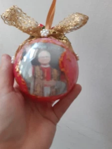 Pope Leo XIV 8 cm clear Baubles Christmas Ornaments Robert Francis Prevost - Picture 1 of 14
