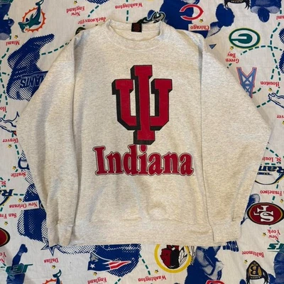 Vintage Indiana University Hoosiers Graphic Crewneck Sweatshirt  AN57341 - Image 1 of 2