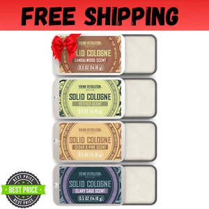Viking Revolution 4 Pack Mens Solid Colognes Men 0.5 Oz - Men Solid Perfume w... - Picture 1 of 7