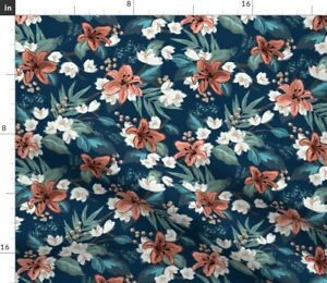 Carnation Chintz Summer Floral Flowers Spring Spoonflower Fabric by the Yard