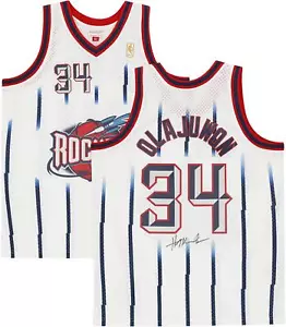 Hakeem Olajuwon Houston Rockets Signed White 1996 Mitchell & Ness Replica Jersey - Picture 1 of 5