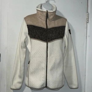 KILLTEC Beige and Brown Zip Up Fleece Jacket-12/L - Picture 1 of 9